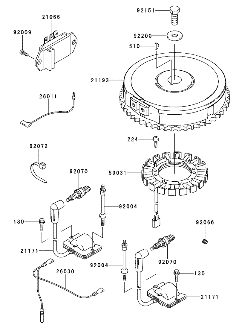 Electric Equipment Assembly Kawasaki FH500V AS30