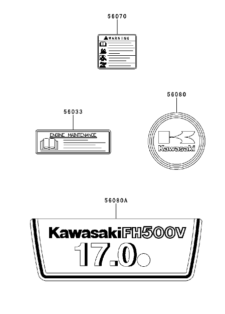 Label Kawasaki FH500V AS30