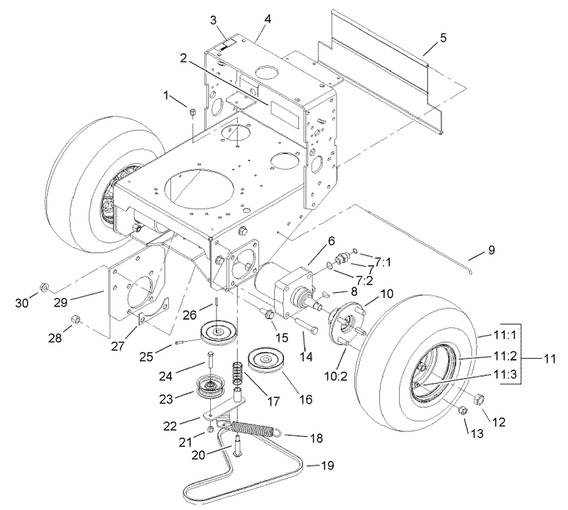 Wheel Motor Pump Idler and Belt Assembly
