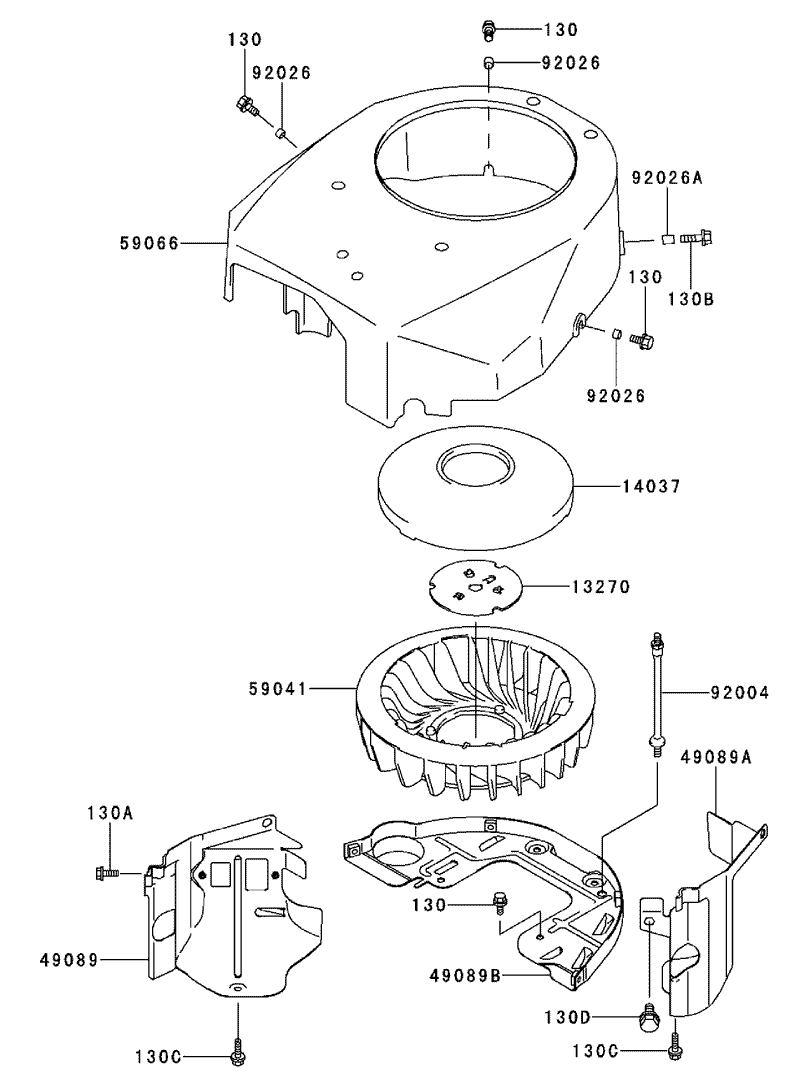 Cooling Equipment Assembly Kawasaki FH500V AS30