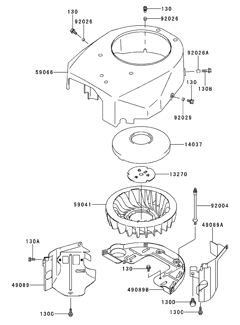 Cooling Equipment Assembly Kawasaki FH500V AS30