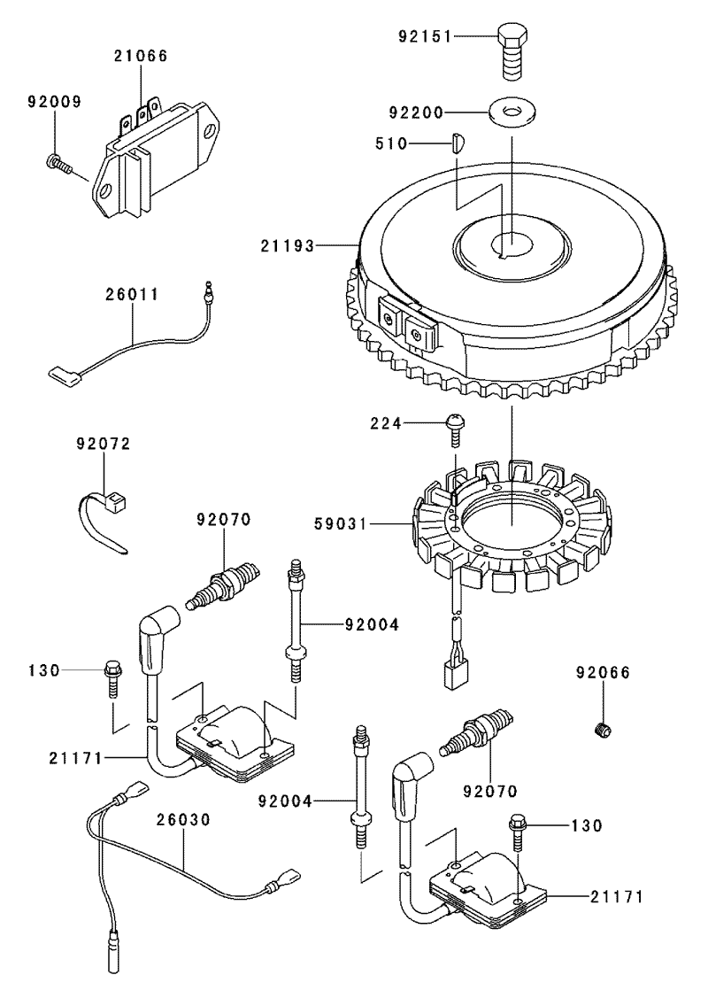 Electric Equipment Assembly Kawasaki FH500V AS30