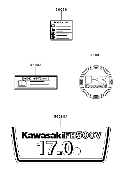 Label Kawasaki FH500V AS30