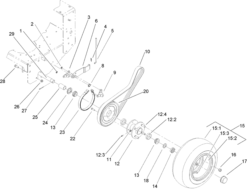 Wheel Drive and Brake Assembly