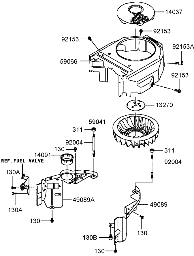 Cooling Equipment Assembly Kawasaki FH430V AS28