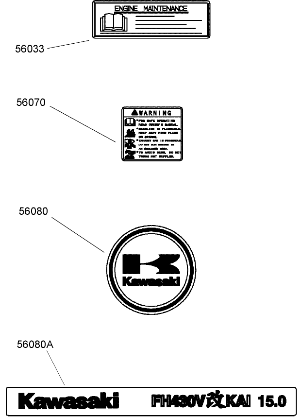 Decal Assembly Kawasaki FH430V AS28