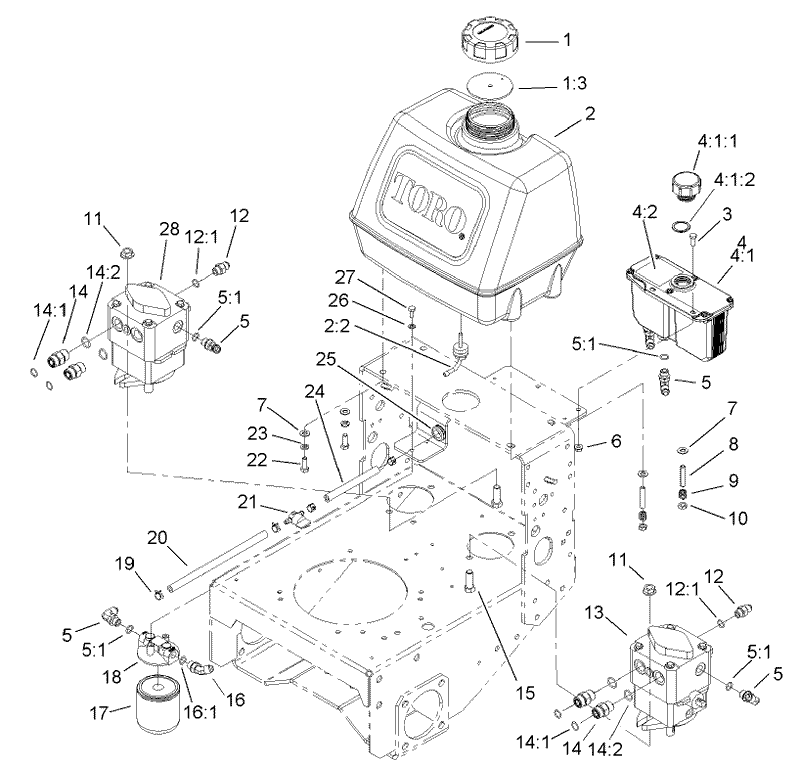 Fuel Tank Hydraulic Tank Pump and Filter Assembly