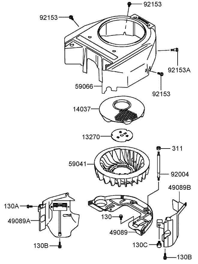 Cooling Equipment Assembly Kawasaki FH541V AS27