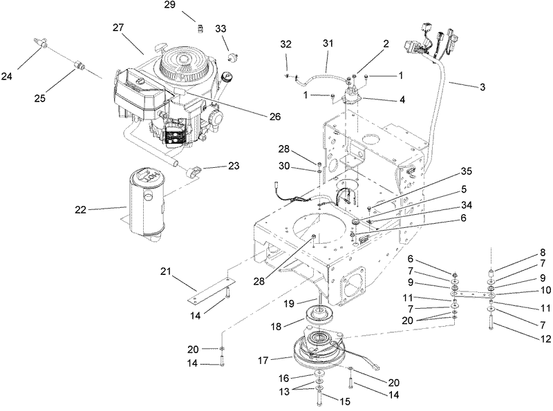 Engine Clutch and Brake Assembly