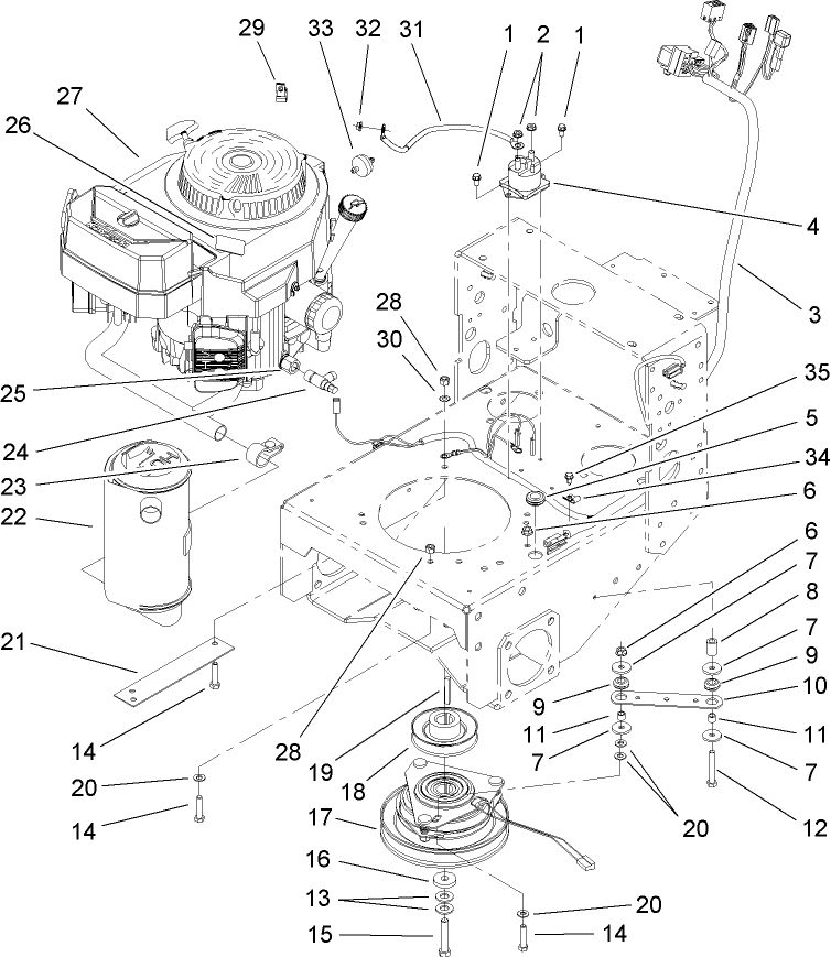 Engine Clutch and Brake Assembly