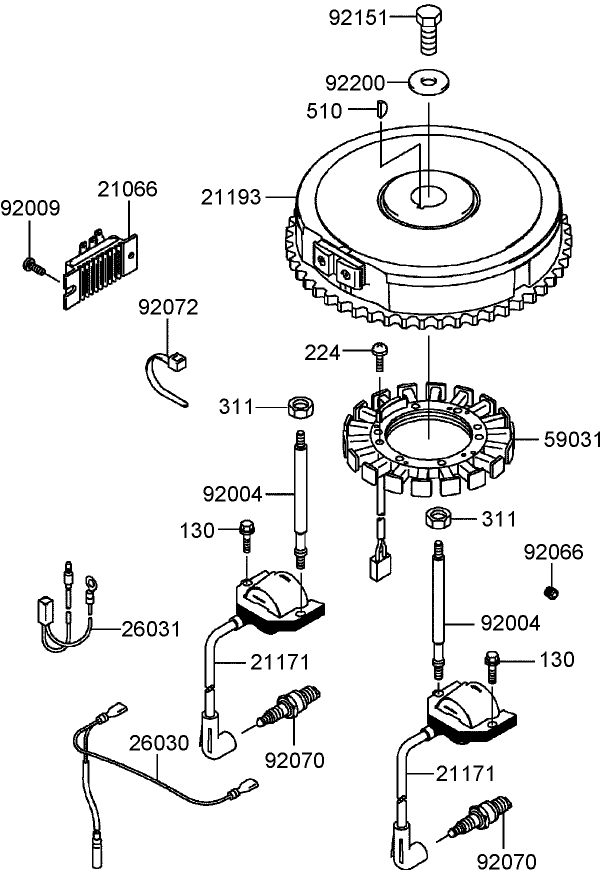 Electric Equipment Assembly Kawasaki FH541V AS27