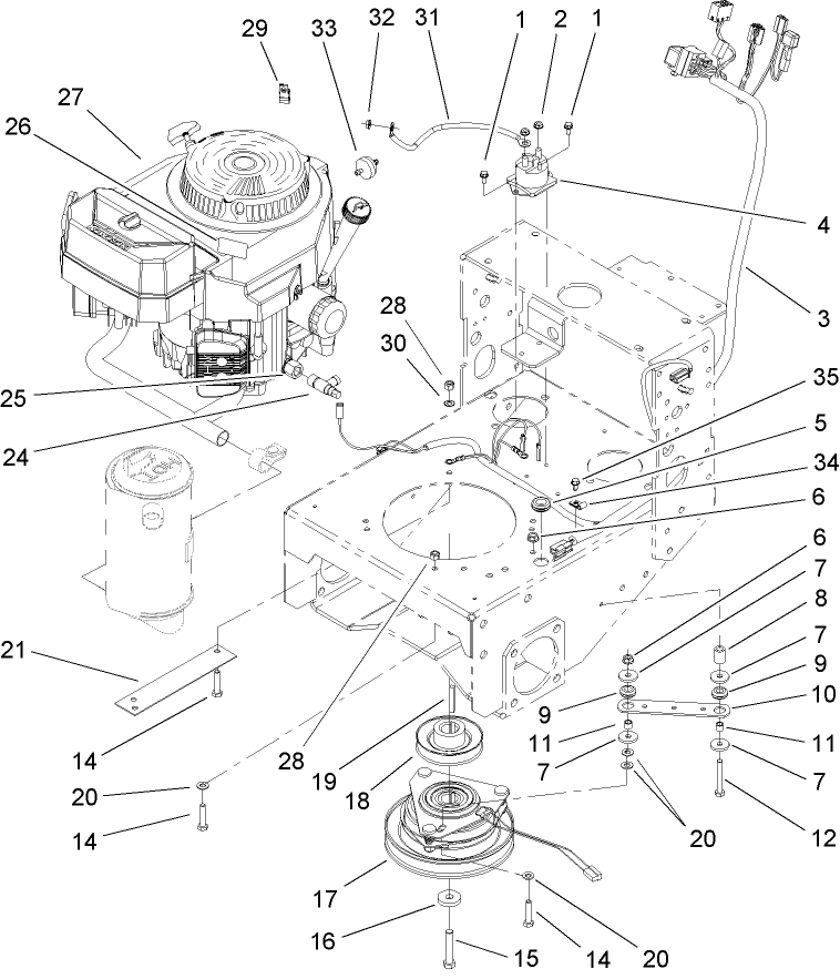 Engine Clutch and Brake Assembly