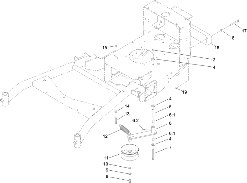 Power Take Off Idler and Weight Assembly