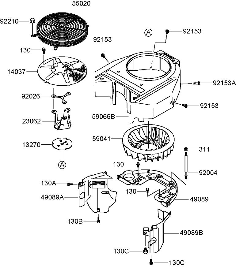 Cooling Equipment Assembly Kawasaki FH541V BS24