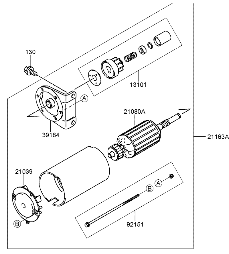 Starter Assembly Kawasaki FH541V CS24