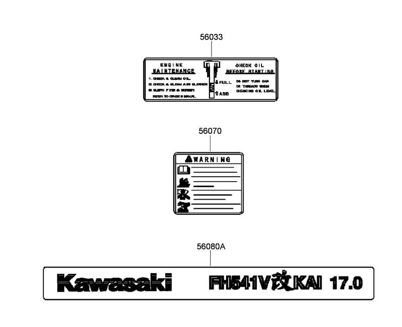 Label Set Kawasaki FH541V ES24