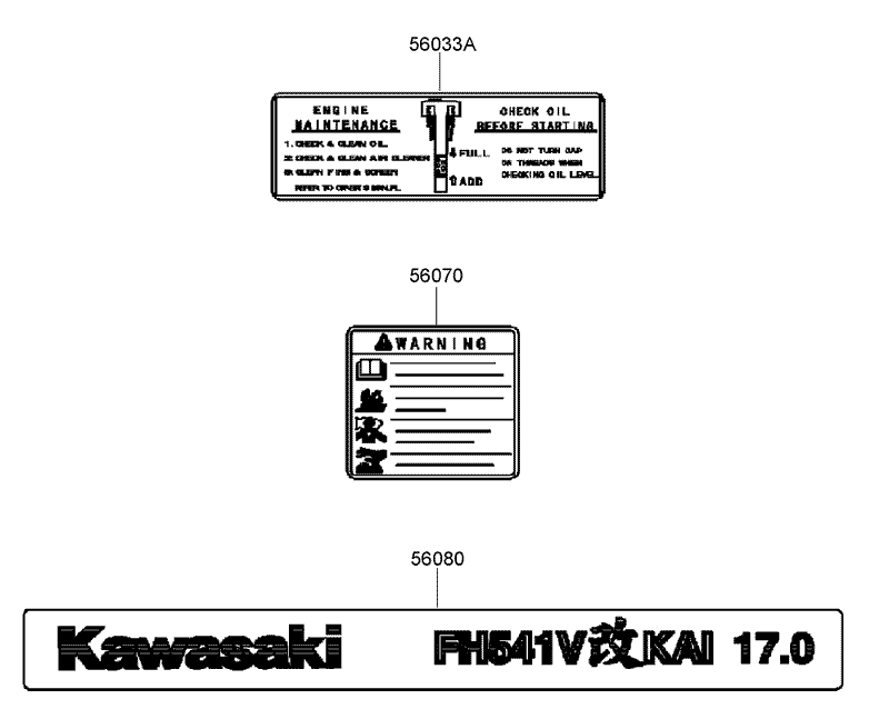 Label Assembly Kawasaki FH541V BS24
