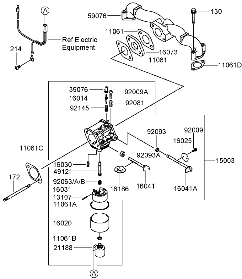 Carburetor Assembly Kawasaki FH541V CS24