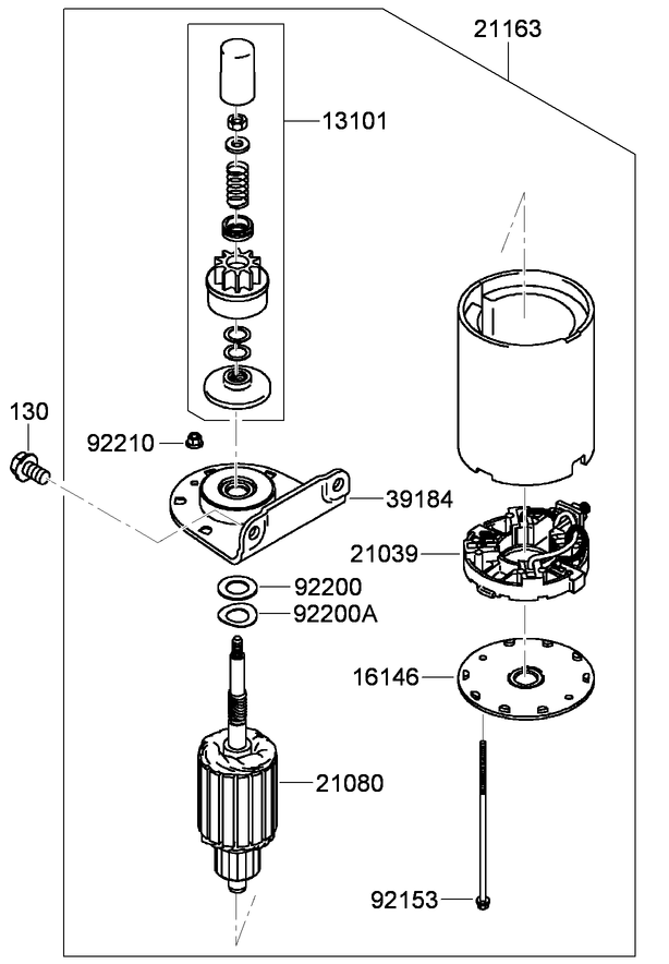 Starter Assembly Kawasaki FH541V ES24