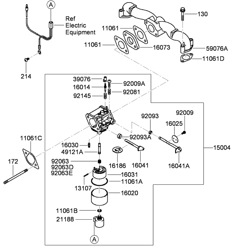 Carburetor Assembly Kawasaki FH541V ES24