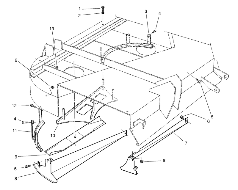 Shelf and Deflectors Assembly