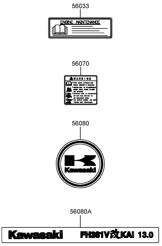 Decal Assembly Kawasaki FH381V AS25