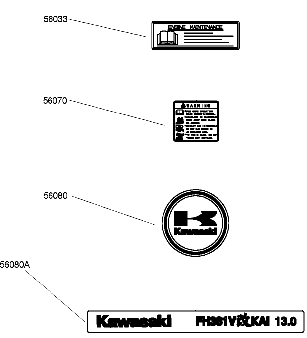 Decal Assembly Kawasaki FH381V AS25
