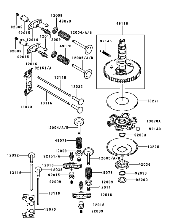 ValveCamshaft Assembly Kawasaki FH451V BS04