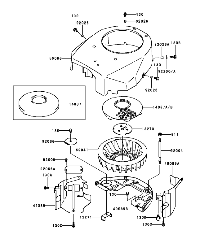 Cooling Equipment Assembly Kawasaki FH451V BS04