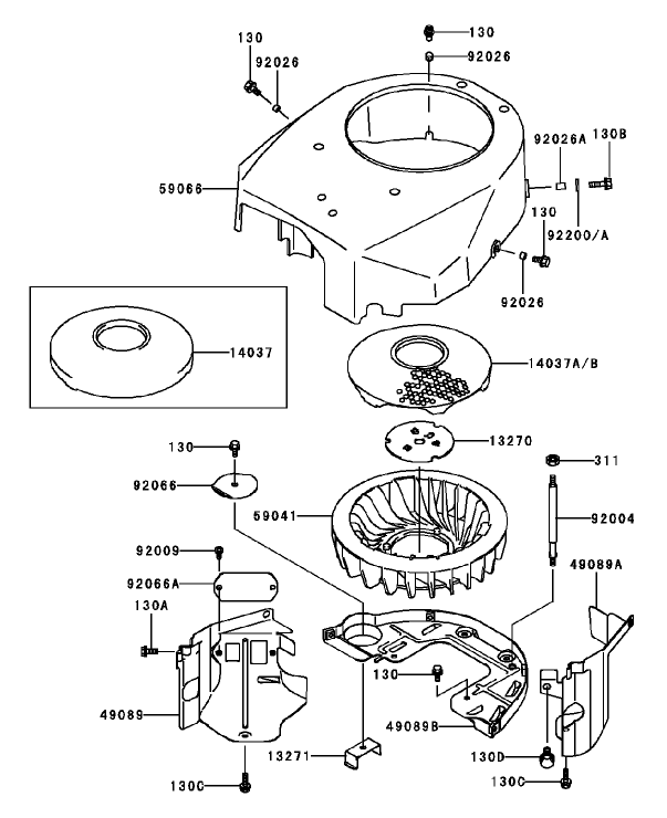 Cooling Equipment Assembly Kawasaki FH451V BS04
