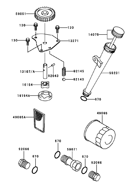 Lubrication Equipment Assembly Kawasaki FH451V BS04