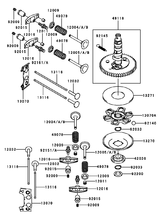 ValveCamshaft Assembly Kawasaki FH451V BS04