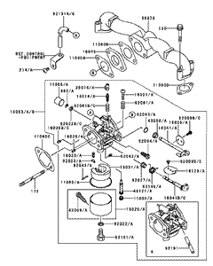 Carburetor Assembly Kawasaki FH451V-BS04