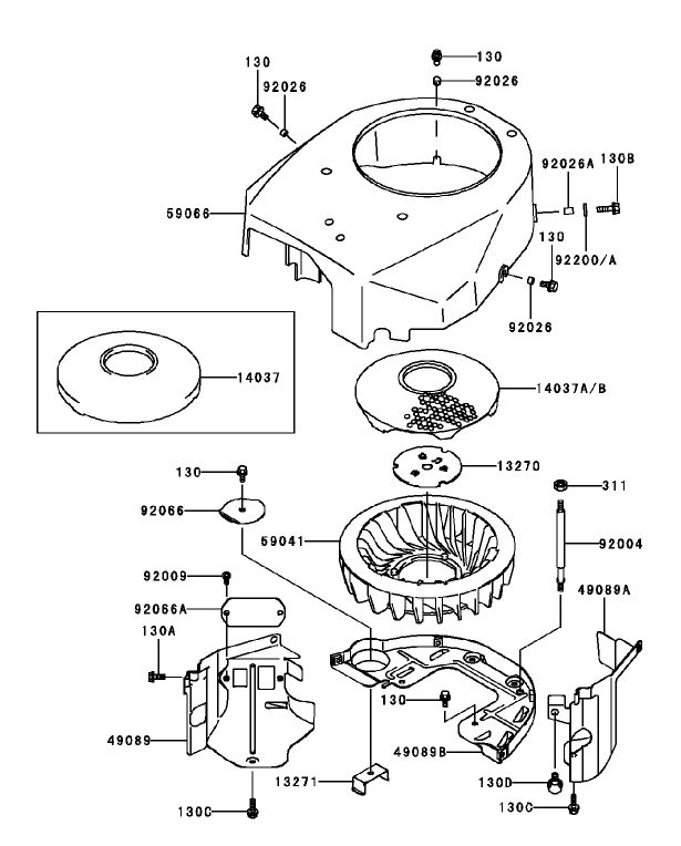 Cooling Equipment Assembly Kawasaki FH451V BS04