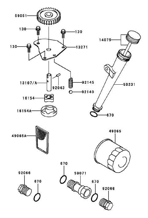 Lubrication Equipment Assembly Kawasaki FH451V BS04