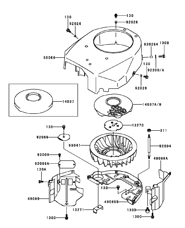 Cooling Equipment Assembly Kawasaki FH451V BS04