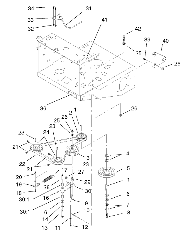 Transmission and Drive Pulley Assembly