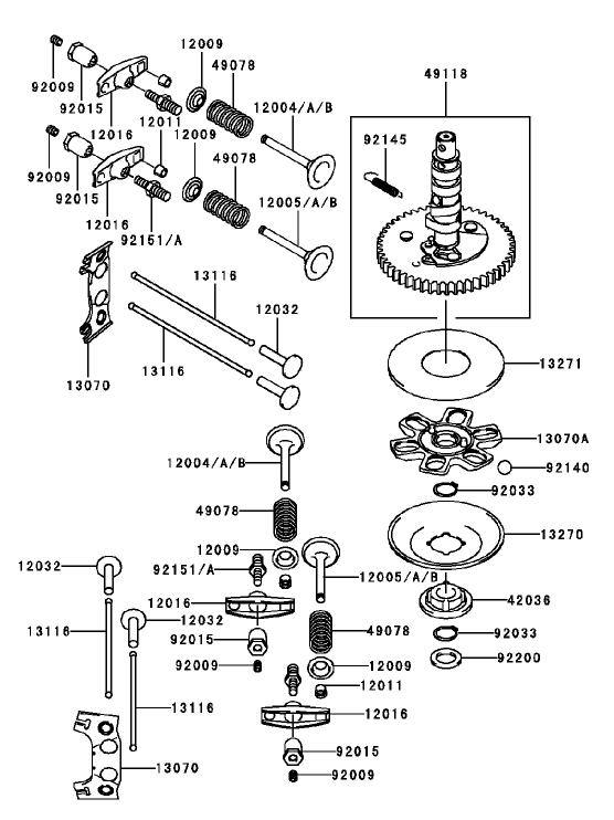 ValveCamshaft Assembly Kawasaki FH451V BS04
