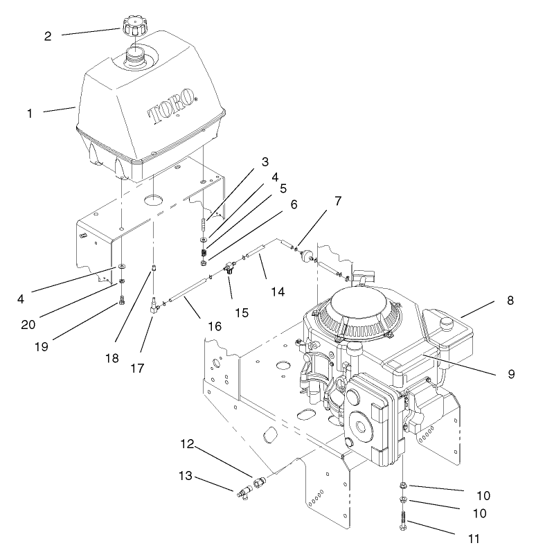 Engine and Fuel System Assembly
