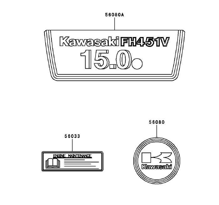 Label Assembly Kawasaki FH451V BS04