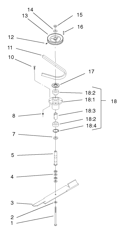 Spindle Blade and Belt Assembly