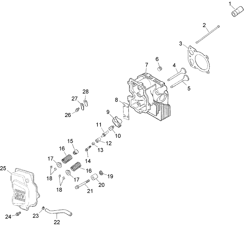 Head Valve Breather Assembly Kohler CV15T 41624