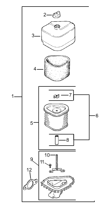 Air Cleaner Assembly Kohler Model CV15T 41608
