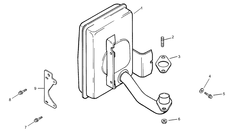 Exhaust Assembly Kohler Model CV15T 41608