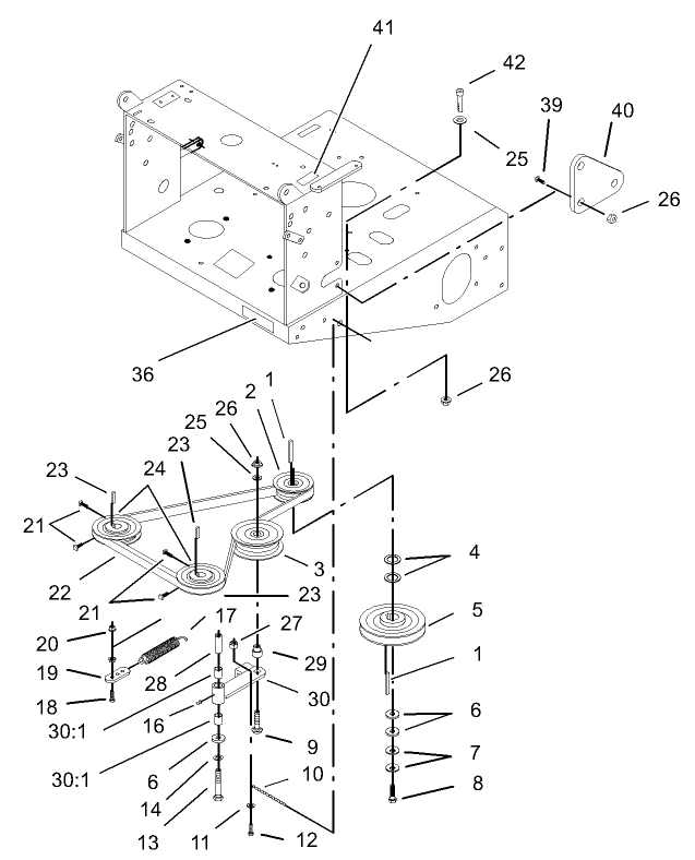 Transmission and Drive Pulley Assembly