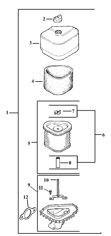 Air Cleaner Assembly Kohler CV15T 41608