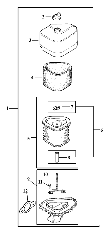 Air Cleaner Assembly Kohler CV15T 41608