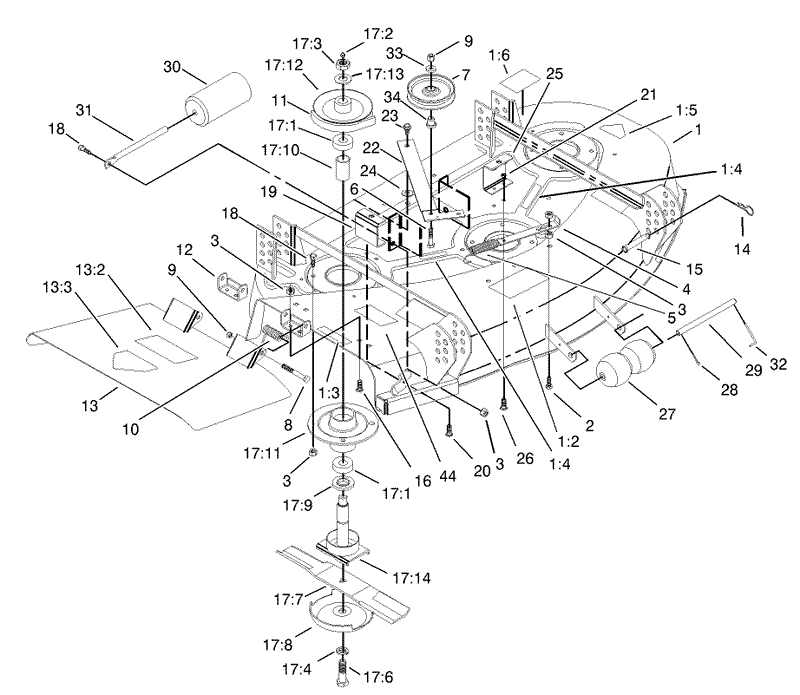 Deck and Spindle Assembly