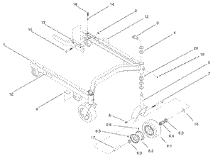 Carrier Frame and Caster Wheel Assembly