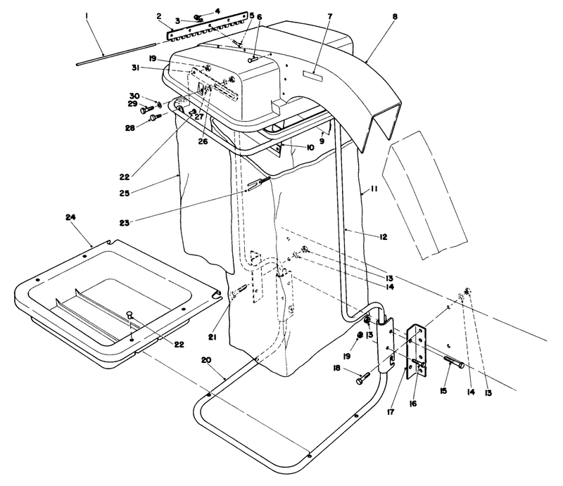 Grass Collection System Model No 30557 continued for Cutting Unit Model 30555
